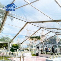 Tonnelle modulaire triangulaire Jiada en alliage d'aluminium et PVC, toutes saisons, avec toit transparent, résistante à la neige et au vent, longue durée de vie, pour grands événements