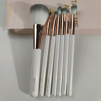 Ensemble de 7 pinceaux de maquillage pour le visage Gracedo, manche blanc, vegan, professionnel, pour les yeux, le fond de teint, luxe, doux, confortable, crayon à sourcils, mascara
