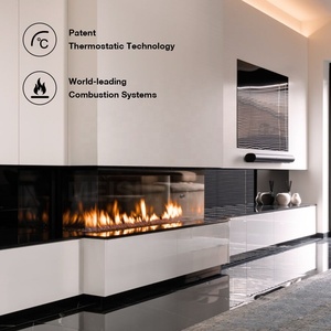 Stufa ad angolo MEISU.CH senza canna fumaria interna, 3 inserti, a gas naturale liquefatto, senza canna fumaria laterale, per interni - Product Image 2