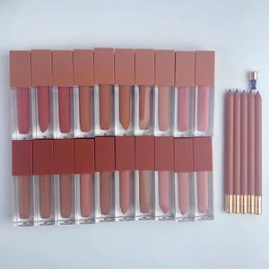 Kit para Hacer Brillo Labial de Color <span class=keywords><strong>Nude</strong></span> de Marca Privada con Delineador de Labios <span class=keywords><strong>Nude</strong></span>, Brillo Labial Líquido Mate Vegano de Alta Pigmentación - Product Image 3