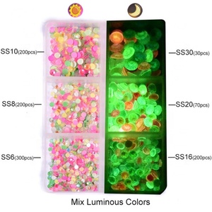 High Quality Neon Colors Flat Back Glass Rhinestones Non Hotfix Rhinestones Nail Crystal in Stock - Product Image 6