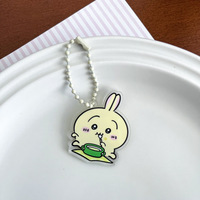 Porte-clés en acrylique Chiikawa Anime Japonais, Décoration de sac à feuilles mobiles Hachiware, Pendentif Usagi mignon, Cadeau exquis en alliage métallique