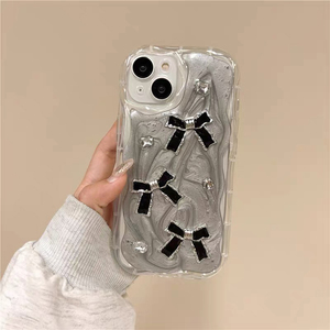<span class=keywords><strong>Coque</strong></span> pour <span class=keywords><strong>iPhone</strong></span> 17 avec nœud en strass Luxe pour femmes Gouttes de colle Glitter Style coréen Ins Mobile <span class=keywords><strong>iphone</strong></span> 14 pour 15 Pro Max 13 16 - Product Image 4