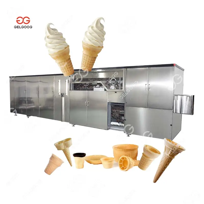 Linea di produzione automatica completa del cono del gelato del Wafer dei coni del gelato della macchina del gelato di Softie
