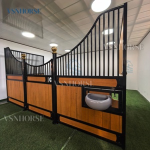 Duurzame Prefab Bamboe Paardenstalpanelen Gepoedercoat Frame Zuinig Modulair Paardenstalletjes Voor Buitenpaardenstallen - Product Image 3