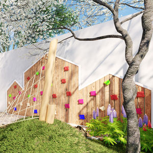 Ensemble de <span class=keywords><strong>jeux</strong></span> en <span class=keywords><strong>bois</strong></span> naturel pour enfants, <span class=keywords><strong>Structure</strong></span> d'escalade, équipement d'extérieur, art de plein air - Product Image 3