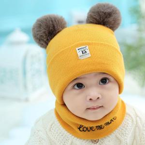 Conjunto de Gorro y Bufanda de Punto para Bebés y Niños, Cálido para Invierno, Unisex, Color Sólido - Product Image 2