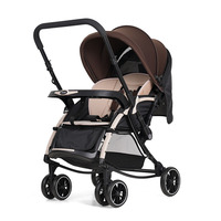 Poussette bébé légère et sécurisée avec fonction balancelle bidirectionnelle, pliage en une seule étape, siège réglable (assis, couché et balancement) pour nourrisson