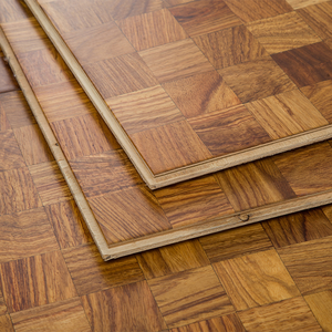 Piso de Parquet Multicapa de Padauk de Grado AB de 14 mm y 15 mm, Personalizable, Duradero, Liso, Sin Formaldehído, para Hoteles de Lujo - Product Image 1