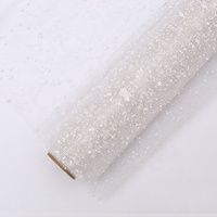 Fournitures florales en gros : Papier d'emballage coréen en maille de gaze à flocons de neige 50cm*4Yards pour décoration de bouquets floraux de mariage et de fête