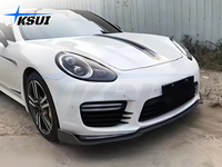 Kit carrosserie en fibre de carbone pour Porsche Panamera 970.2 2014-2016 : Lame avant, diffuseur arrière, jupes latérales et spoiler pour pare-chocs