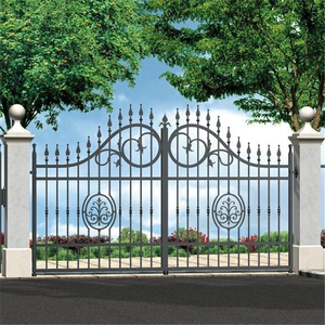 Venta Directa <span class=keywords><strong>de</strong></span> Fábrica: Puertas Batientes <span class=keywords><strong>de</strong></span> Hierro Forjado Galvanizado <span class=keywords><strong>para</strong></span> Villas, Garajes y Muros Perimetrales - Diseño <span class=keywords><strong>de</strong></span> Puertas Exteriores <span class=keywords><strong>de</strong></span> Hierro - Product Image 2