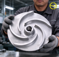 Turbine de pompe en acier inoxydable OEM, moulée par procédé de cire perdue au silicat de silice, certifiée ISO9001, pour équipements de pompage d'eau, destinée aux fabricants de fonderie d'acier