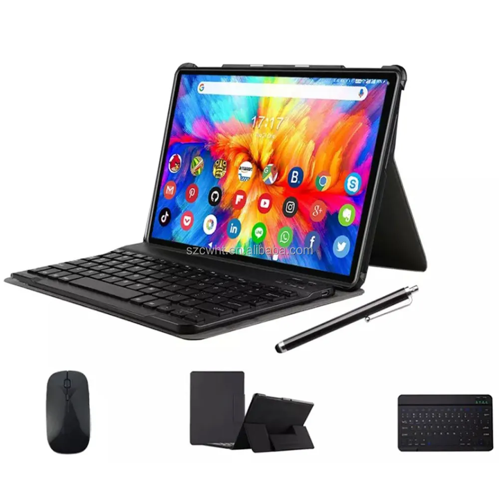 Tablet 10 inch android PC 5G Wifi Dual Band 2 in 1 tablet mini Laptops Computer tablet with keyboard and mouse wireless