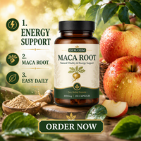 Capsules de complément alimentaire à base de plantes, marque privée OEM, racine de maca noire pour la puissance masculine des adultes et l'augmentation des fesses et des hanches chez la femme