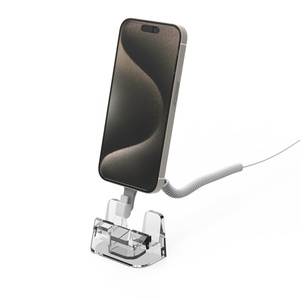Universal Mobile Phone Display <b>Stand</b> Acrylic Cellphone Transparent Holder Can Work With Seccurity Alarm System - Product Image 1