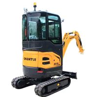 Mini-excavatrice hydraulique Shantui SE18SR haute performance, nouvelle version sur chenilles avec pompe hydraulique PLC, puissance de creusement élevée