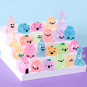 ตุ๊กตาสัตว์การ์ตูนน่ารัก ไฟกลางคืน ฮาโลวีน ผี ฟักทอง DIY งานฝีมือเรซิ่นขนาดเล็ก สำหรับตกแต่งสวน โต๊ะทำงาน ของตกแต่งบ้าน - Product Image 2