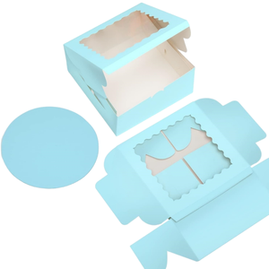 Bán nóng trong suốt vuông cửa sổ bánh pho mát hộp Macaron Donut bao bì tùy chỉnh bữa tiệc sinh nhật bao bì hộp tráng miệng - Product Image 2