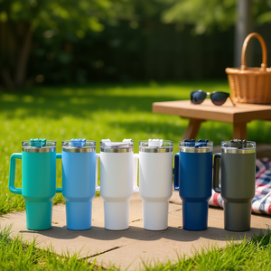 OEM 40Oz 304 Stainless Steel Insulated Tumbler <b>with</b> Handle Vacuum <b>Flask</b> Travel Bottle Outdoor Office Home Use - Product Image 2