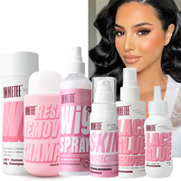 IMMETEE Kits de colle pour perruques, Spray protecteur cutané, Bâton de cire capillaire, Shampoing pour perruques, Colle imperméable pour perruques Lace Front