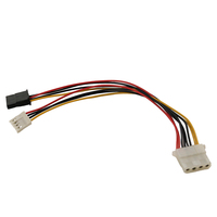 Controlador de disco duro de ordenador, IDE Molex, 4 pines a SATA, 15 Pines, interfaz Serial hembra a hembra, Cable de fuente de alimentación divisor