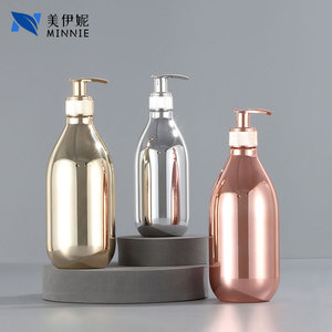 Flacon de lotion électro-plaqué Minnie 300ml 500ml avec pompe pour soins de la peau et cosmétiques - Product Image 2