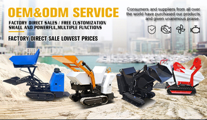 Truk Dumper, tenaga kuda Mini Crawler Dumper model tangan dilacak mesin 500kg peralatan konstruksi efisiensi tinggi - Product Image 5