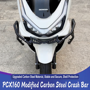 Parachoques de acero al carbono modificado para Honda PCX160/125 25-26, barra de protección contra caídas y choques PCX con reposapiés - Product Image 5