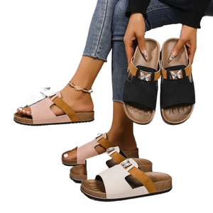 Base de Cuero y Parte Superior de Tela, Entresuela Original, Forro de Microfibra, Estilo Peep Toe, Estampado de Leopardo, Aislante y Duradero - Product Image 1