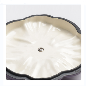 Prix promotionnel Émail multicolore <span class=keywords><strong>en</strong></span> <span class=keywords><strong>fonte</strong></span> de citrouille Four hollandais Émail antiadhésif Casserole de citrouille pour la cuisine Cuisine - Product Image 5