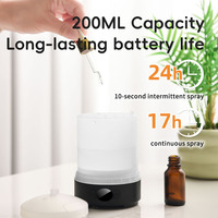 Humidificateur intelligent pour machine d'aromathérapie Éclairage d'ambiance LED coloré avec minuterie Parfait pour l'aide au sommeil nocturne