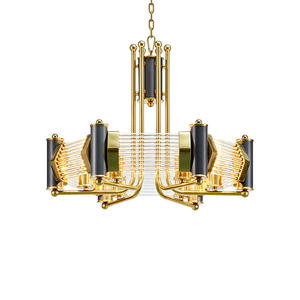 Lámpara colgante de cristal de Metal nórdico moderno, lámpara de araña de diseño personalizado para restaurante o Hotel, altura ajustable, tamaño medio - Product Image 6