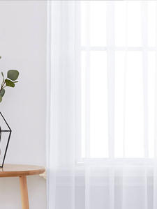 Pochettes pour tringles à rideaux en polyester semi-transparentes personnalisées Voilages de fenêtre en tulle avec design moderne isolé pour le salon - Product Image 6