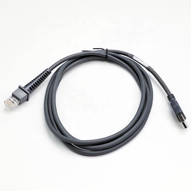 SOTESIN 2m Barcode Scanner Cable for Datalogic GD4130 QW2100 QM2130 90A052065 RJ45 10P10C to USB a Male Data Cable