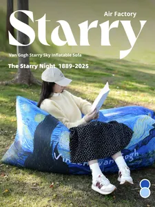 屋外用インフレータブルドロップシッピングエアソファ、怠惰なインターネットセレブ向けポータブルキャンプ、音楽フェスティバル用ストックベッド、ポリエステル製、浙江省 - Product Image 3