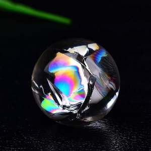 Esferas Pequeñas de Cuarzo Transparente Natural Pulido al por Mayor, Bolas de Cristal Agrietadas con Efecto Arcoíris, Esferas de Cuarzo Transparente para Sanación - Product Image 5