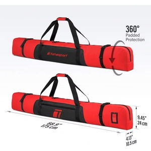 Échantillon gratuit : Sac de voyage de luxe personnalisé en nylon premium, exceptionnel, à double roulettes et rembourré pour planche de ski - Product Image 2