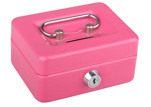 Caja de Seguridad de Acero Resistente, Portátil, Económica, de Alta Calidad, Colorida, en Oferta, con Ranura para Monedas y Asa - Product Image 3