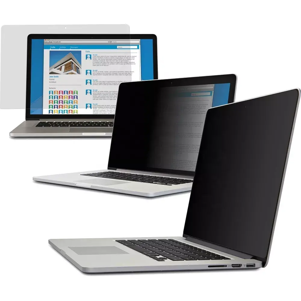 공장 공급 저렴한 가격 13-15 인치 안티 스파이 풀 커버 노트북 용 개인 정보 보호 화면 보호기