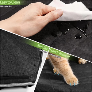 Tapis <span class=keywords><strong>de</strong></span> <span class=keywords><strong>protection</strong></span> antidérapant <span class=keywords><strong>pour</strong></span> <span class=keywords><strong>chien</strong></span> avec rabat pare-chocs, couverture intégrale, noir, taille moyenne, <span class=keywords><strong>pour</strong></span> voiture, SUV, camion, voyage avec animaux - Product Image 4