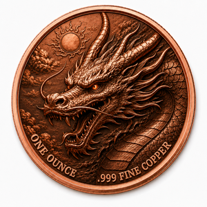 Moneda Redonda Personalizada <span class=keywords><strong>de</strong></span> 1oz <span class=keywords><strong>de</strong></span> Cobre Fino .999 con Diseño <span class=keywords><strong>de</strong></span> Dragón <span class=keywords><strong>de</strong></span> <span class=keywords><strong>Montaña</strong></span>, Proveedor OEM - Product Image 2