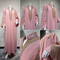Abaya tendance du Moyen-Orient, robe musulmane pour femmes, robe brodée, robe islamique, kaftan marocain, jalabiya arabe