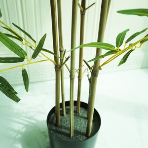 Arbustes <span class=keywords><strong>en</strong></span> <span class=keywords><strong>bambou</strong></span> <span class=keywords><strong>en</strong></span> plastique Décoration de patio intérieur 120 cm 4 pieds Plante artificielle écologique de haute qualité <span class=keywords><strong>en</strong></span> <span class=keywords><strong>pot</strong></span> - Product Image 6