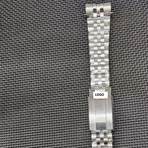 <span class=keywords><strong>Bracelet</strong></span> Jubilé 20mm 21mm 22mm pour Tudor 1958, extrémités courbées solides, <span class=keywords><strong>bracelet</strong></span> de <span class=keywords><strong>montre</strong></span> en acier inoxydable Rlx, fermoir pliant Glide Lock - Product Image 2