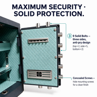 Caja Fuerte Inteligente con Huella Dactilar Biométrica, Caja de Seguridad de Acero Resistente con Panel Táctil Digital para el Hogar, Oficina y Hotel