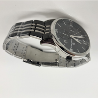 Montre à quartz de style commercial de luxe, cadran en verre étanche, logo personnalisable, bracelet en acier inoxydable, pointeur à l'ancienne de 42mm