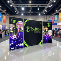 Stand d'exposition modulaire portable 10x10, pliable, en aluminium et tissu, pour salons professionnels