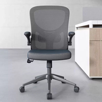 Chaise de bureau moderne pour la maison, dossier mi-haut, ergonomique en maille, idéale pour les conférences, en tissu de qualité