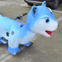 Modèle de scooter animatronique électrique personnalisé pour enfants, à monnayeur, en forme de dinosaure, pour parcs d'attractions et centres commerciaux